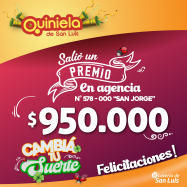 ¡Salió un premio de Quiniela en Potrero de los Funes!